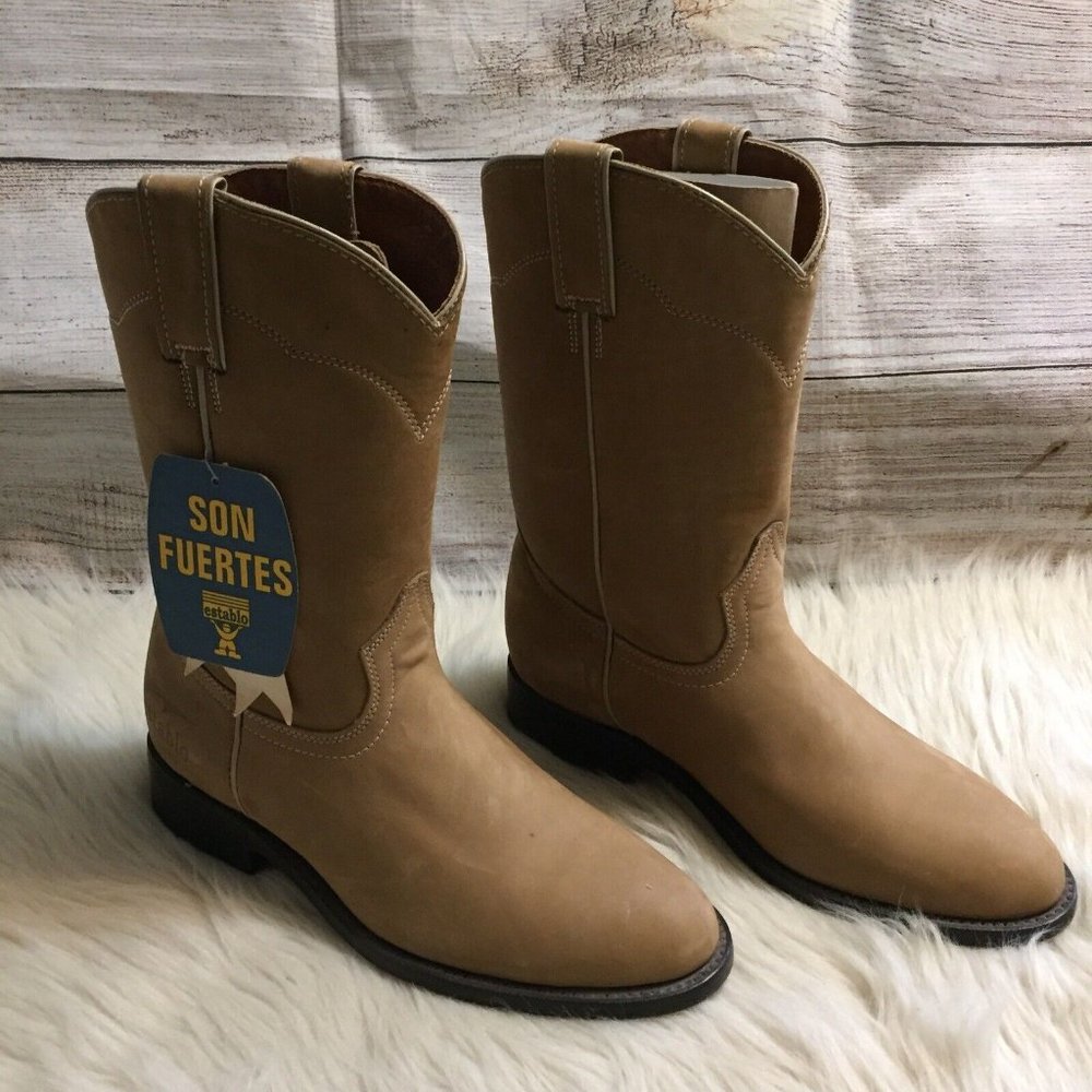 New Establo Boots Western Style,   Mens Size 6 D Color Brown-Leather